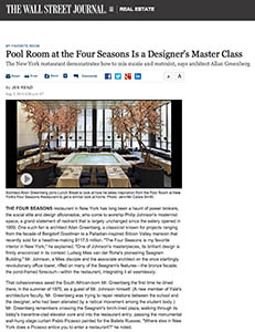Pool Room at the Four Seasons Is a Designer's Master Class